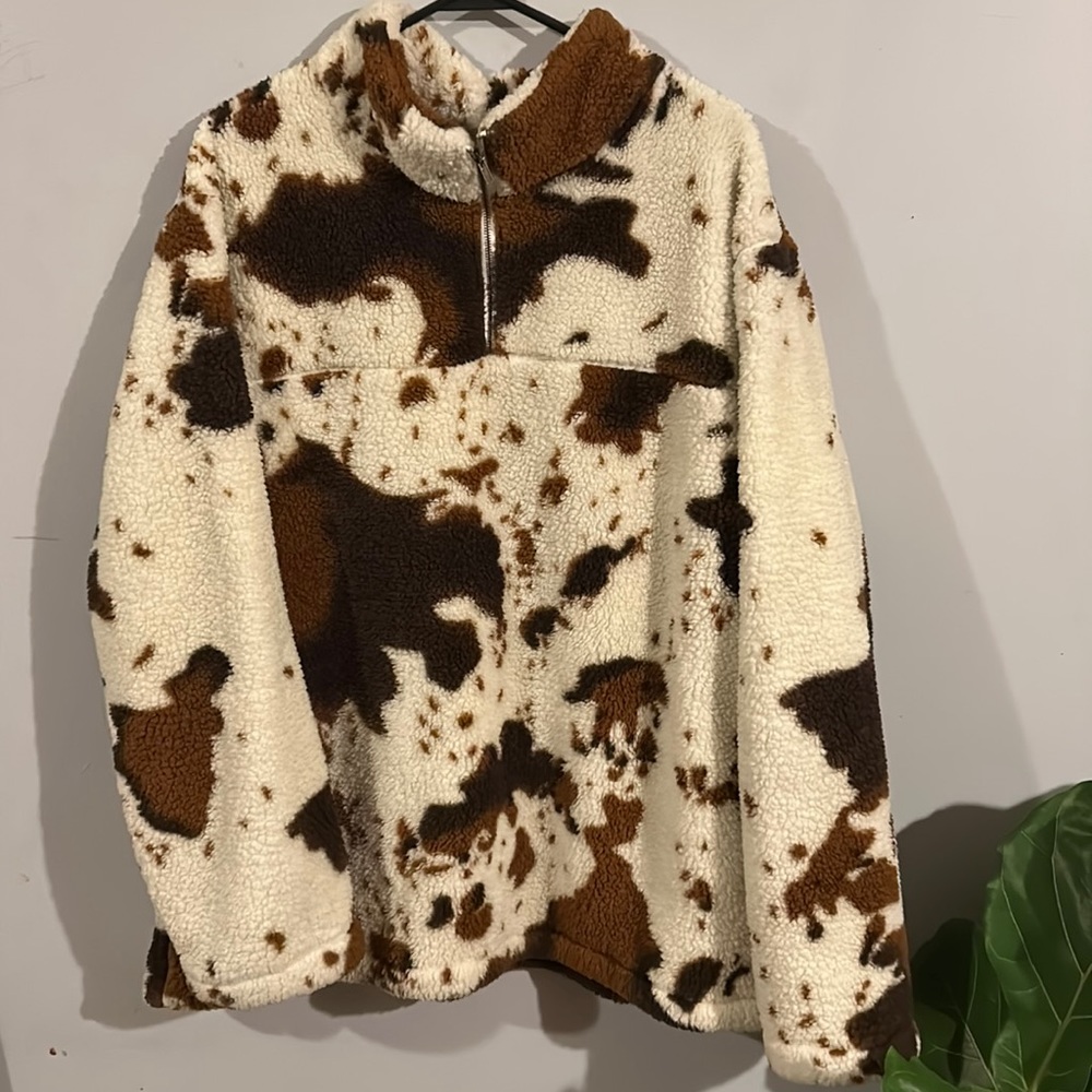 Cow Print Pullover!